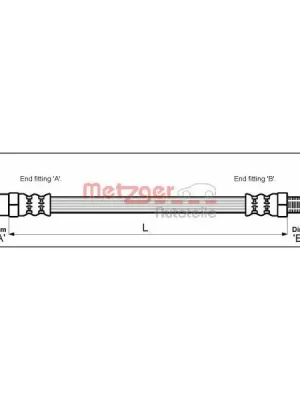 Brzdová hadice METZGER 4110573 Víkendová Akce