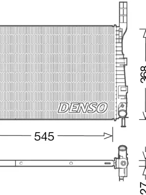 Chladič, chlazení motoru DENSO DRM10029 Autentický