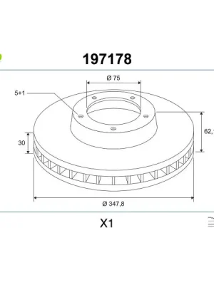 Brzdový kotouč VALEO 197178 Koupit Online