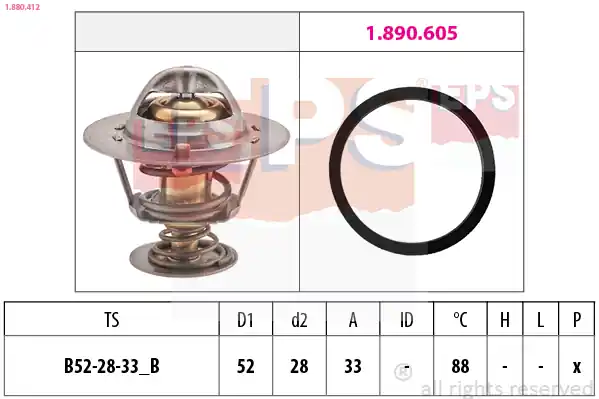 Časově Omezené Termostat, chladivo EPS 1880412