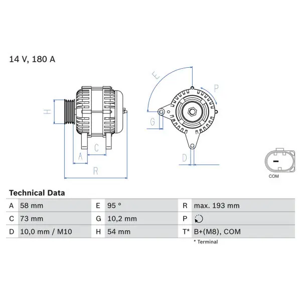 Zlevněný generátor BOSCH 0 986 083 330