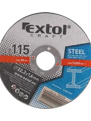 Kotouče řezné na kov, 5ks, 115x1,6x22,2mm, EXTOL CRAFT Výprodej