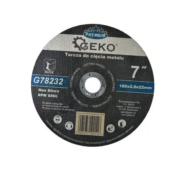 Novinka Kotouč řezný na ocel, nerez, 180x2.0x22mm GEKO PREMIUM