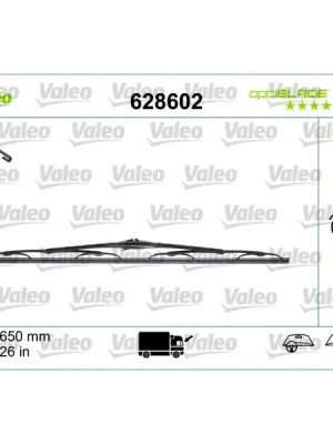 Cenově Výhodný List stěrače VALEO 628602