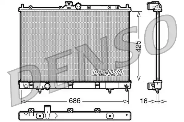 Chladič, chlazení motoru DENSO DRM45031 Top Prodej