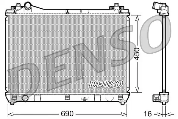 Chladič, chlazení motoru DENSO DRM47016 Výhodná Nabídka