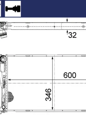 Top Prodej Chladič, chlazení motoru MAHLE ORIGINAL CR 1083 000S