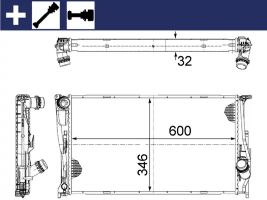 Top Prodej Chladič, chlazení motoru MAHLE ORIGINAL CR 1083 000S