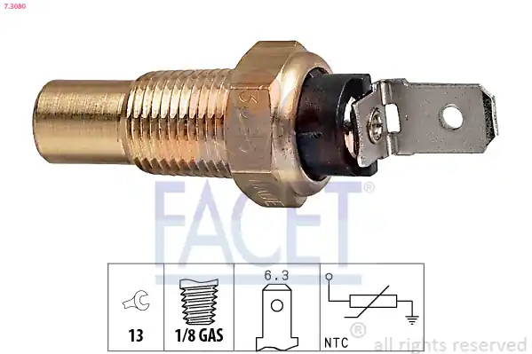Snímač, teplota chladiva FACET 73080 Novinka