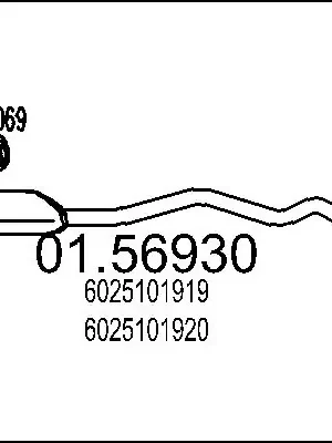Střední tlumič výfuku MTS 0156930 Značkový