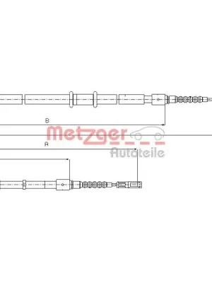 Cenový Hit Tažné lanko, parkovací brzda METZGER 10.7545