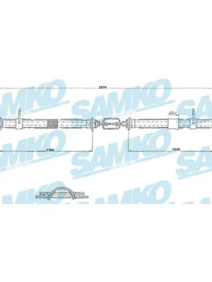 Tažné lanko, parkovací brzda SAMKO C0141B Bezpečná Platba