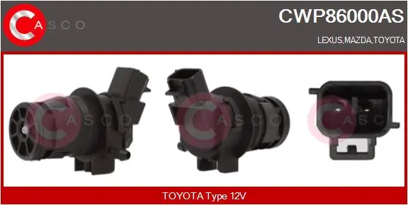 Akční Cena Vodní čerpadlo ostřikovače, čistění skel CASCO CWP86000AS